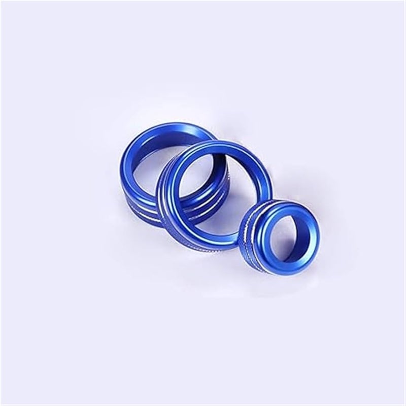 Blue Aluminum Alloy AC Radio Knob Covers For BMW 1 2 3 4 X1 Series F20 F30 F48 - Image 3